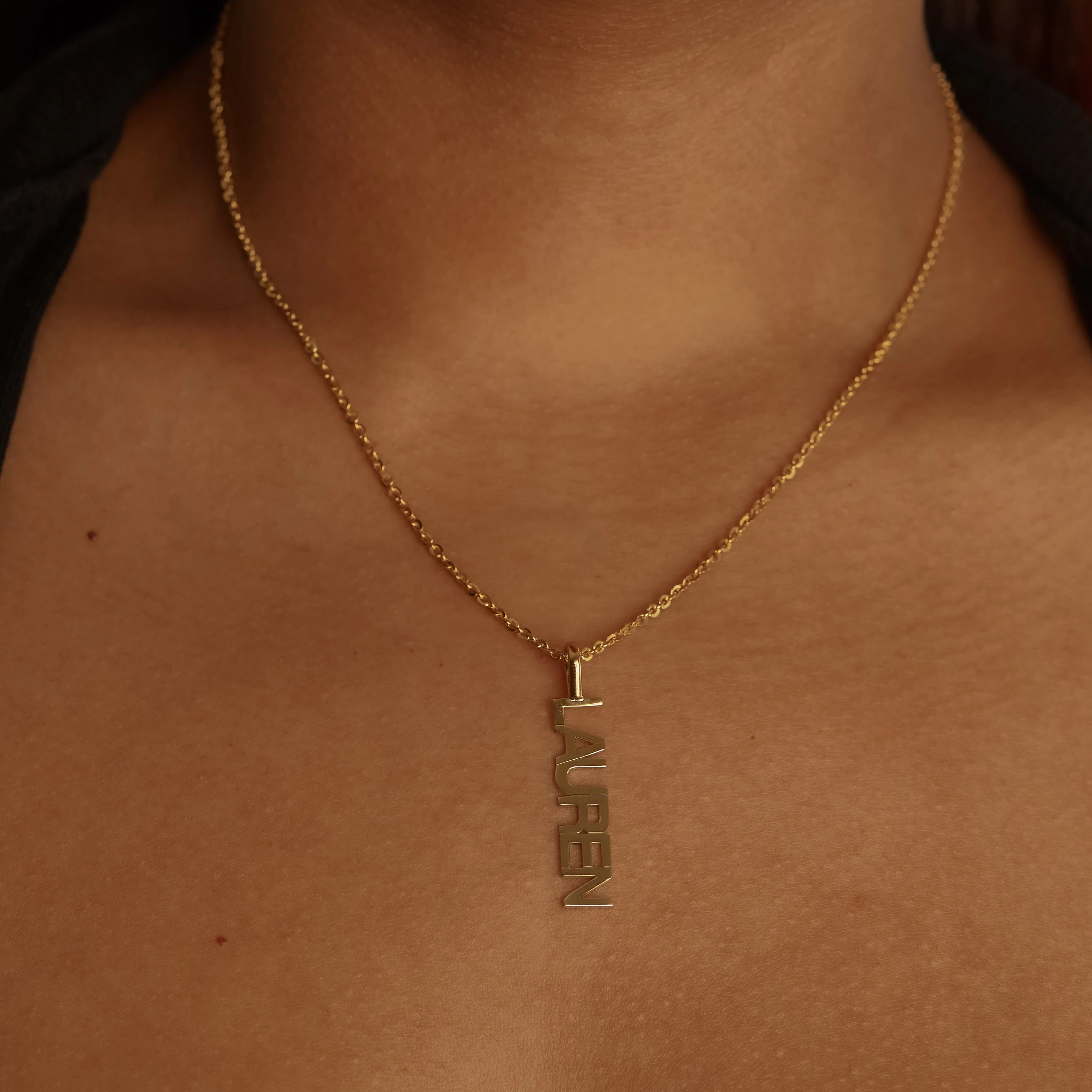 The Vertical Block Nameplate Necklace - Image 3